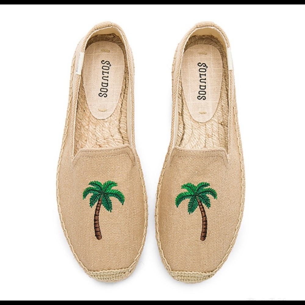 Soludos Palm Tree Espadrilles Smoking Slipper Sz 9